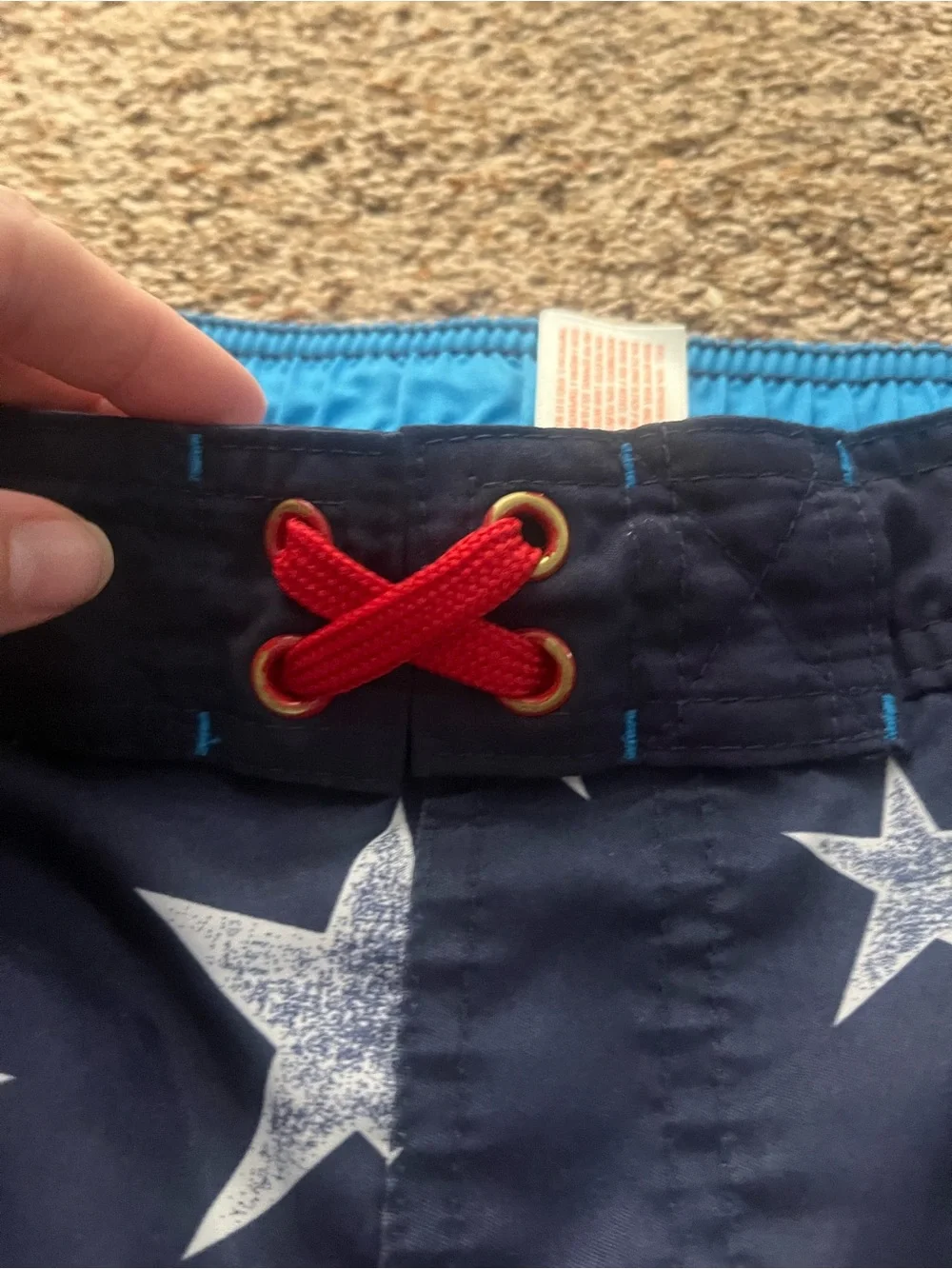 Cat & Jack boys Patriotic Stars & Stripes Swim Shorts - Red, White & Blue